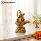 Brass Shivling Idol, Lord Shiva Mahadev with Ganga, Trishul & Snake, Shiva Lingam for Home Mandir & Pooja