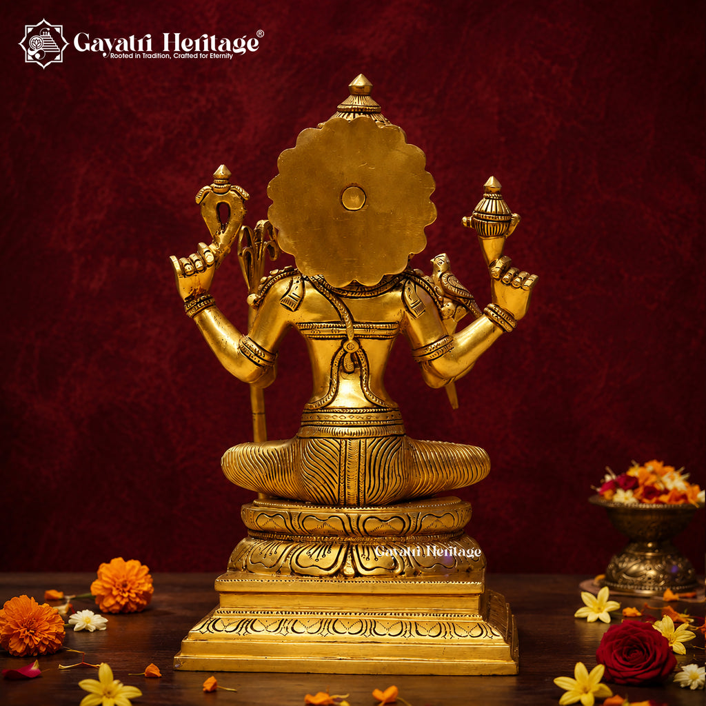 Brass Kamakshi Amma Idol 12 Inch – South Indian Devi Statue for Home Temple | Gayatri Heritage