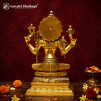 Brass Kamakshi Amma Idol 12 Inch – South Indian Devi Statue for Home Temple | Gayatri Heritage