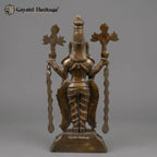 Brass Tirupati Balaji Statue | Black Antique Finish | Standing Venkateswara Idol (16 Inch)