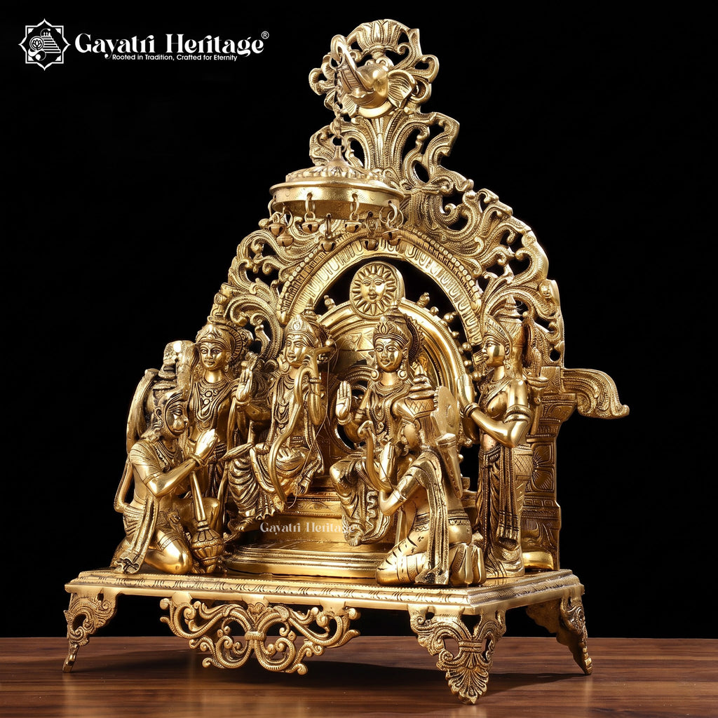 Brass Ram Parivar (Rampanchayat) – Traditional Family Idol | Gayatri Heritage