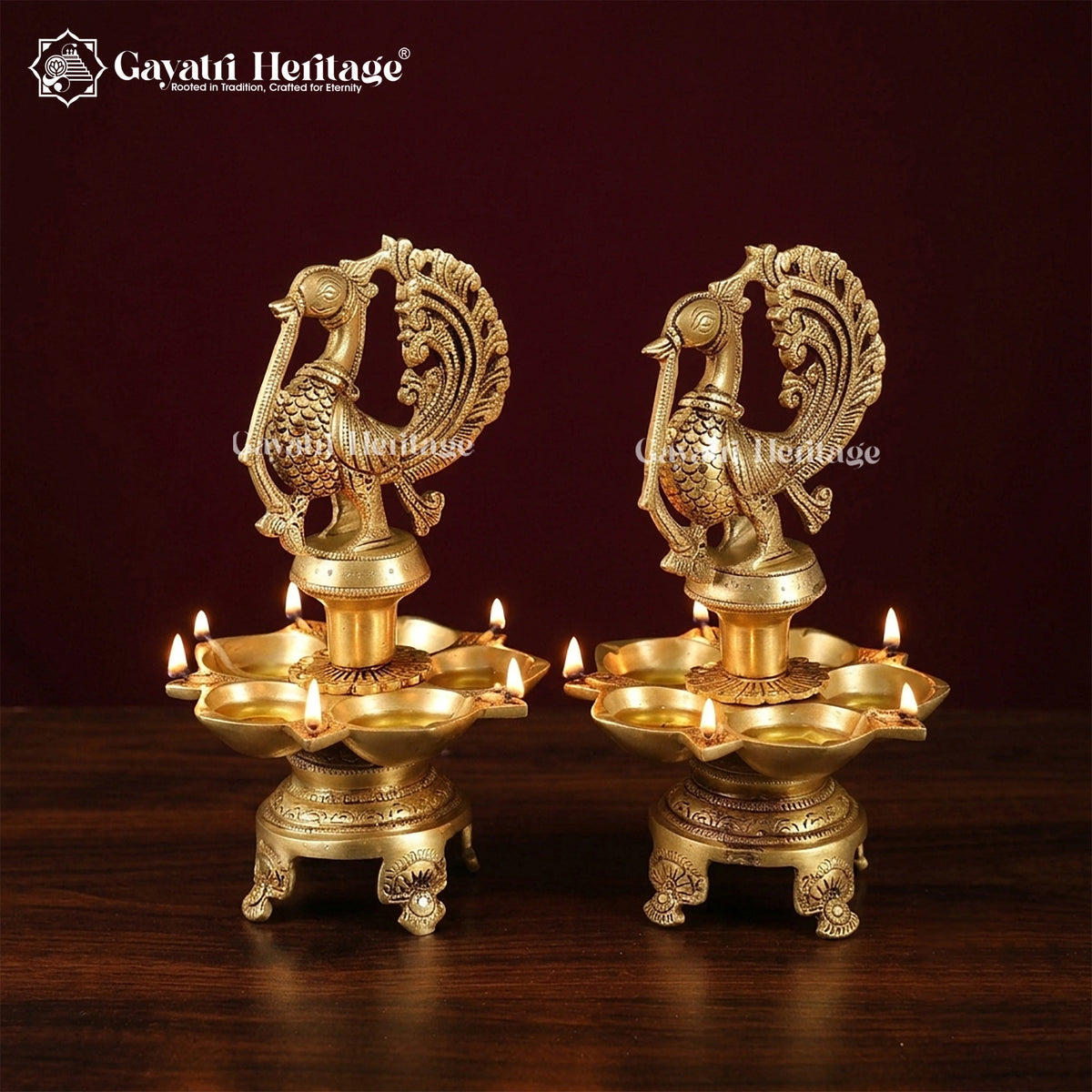 Brass Sparrow Diya – view 2 of 3