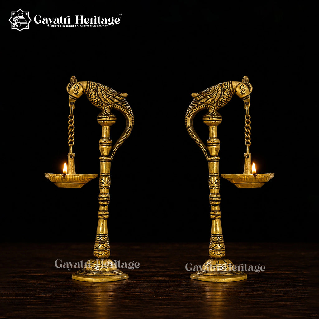 Brass Parrot Lamp (Pair) – view 3 of 3