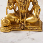 Brass Hanuman Idol | Bajrangbali Murti | Hindu God Statue | Lord Hanuman Sculpture for Home Temple & Pooja Decor