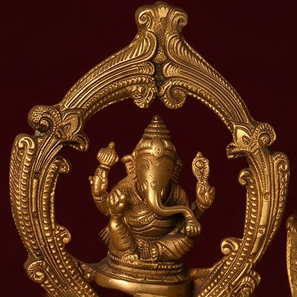Brass Ganesh Laxmi Saraswati Urli – view 3 of 5