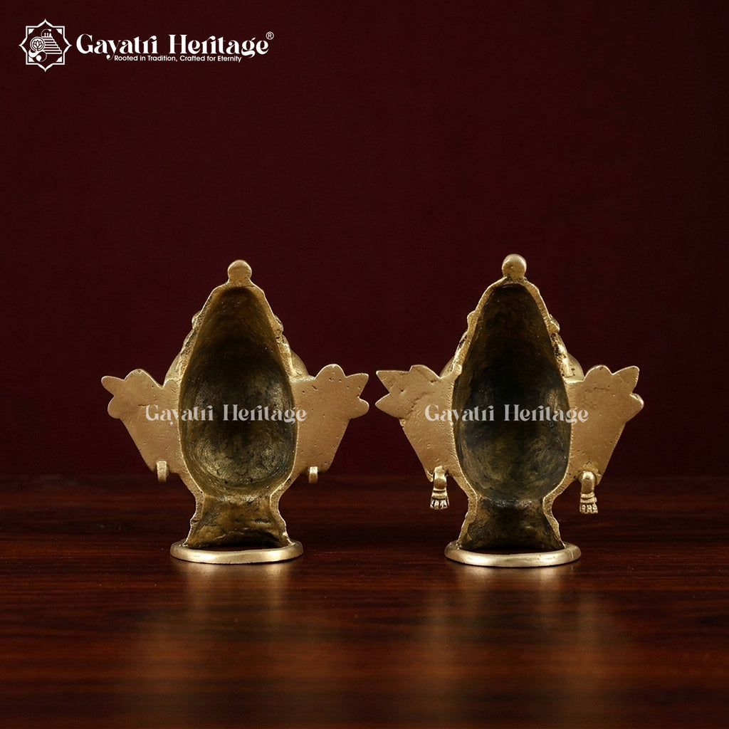 Brass Shiva Parvati Head – South Indian Temple Design | Gayatri Heritage