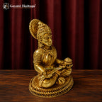 Brass Annapurna Idol | Goddess Annapurna Murti | Home Temple Pooja Decor | Spiritual Gift