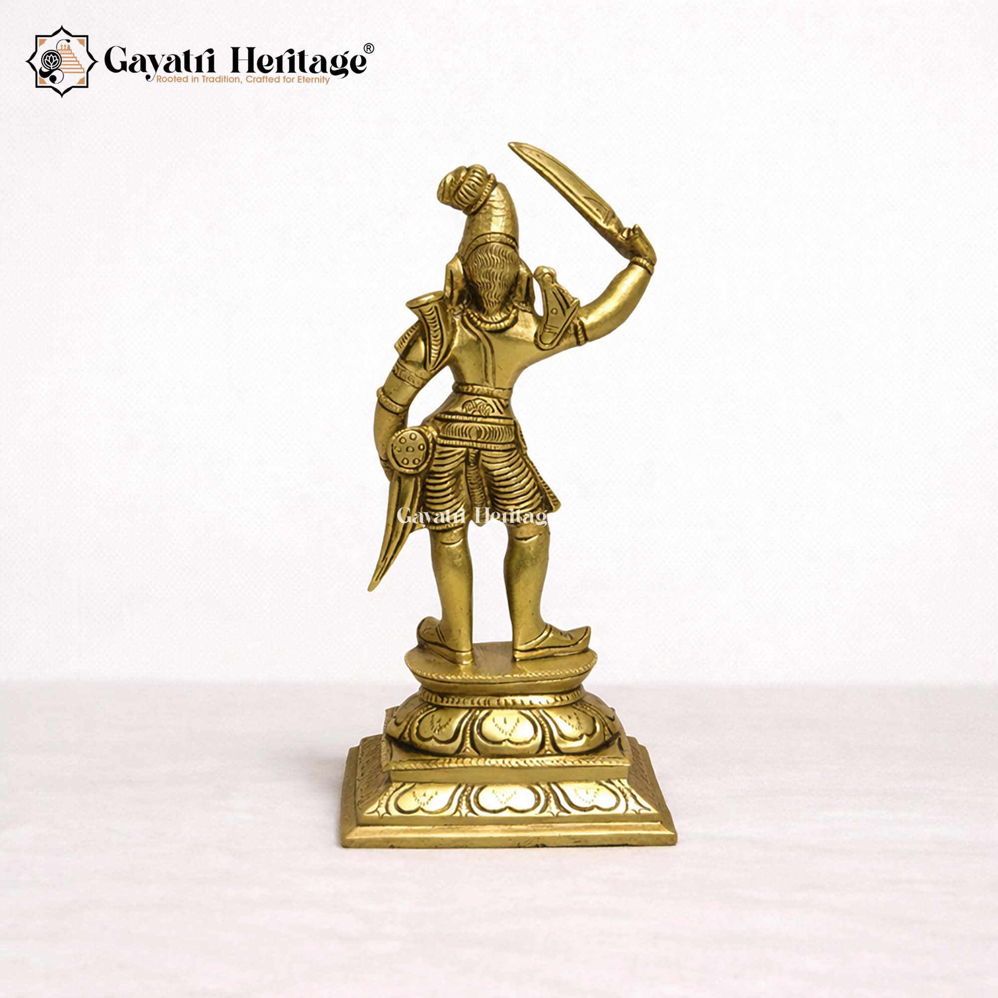 Brass Madurai Veeran Statue – Warrior Deity Decor | Gayatri Heritage