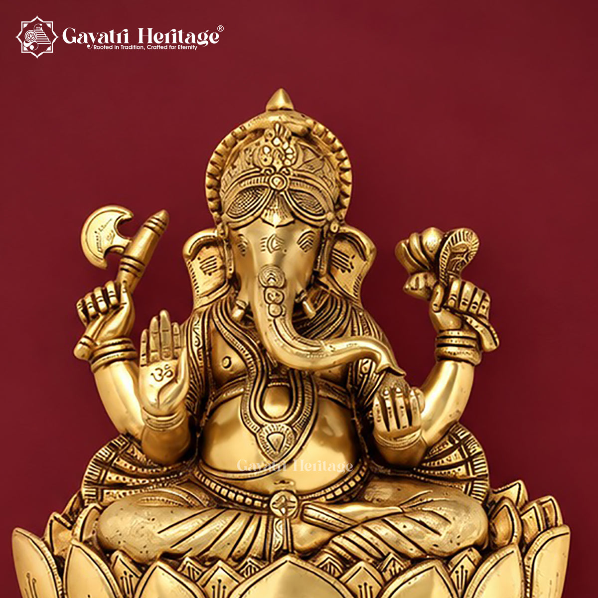Brass Ganesh Laxmi Wall Decor – view 3 of 7
