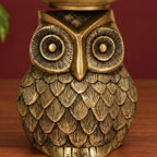 Brass Owl Urli with Bells – Handmade Lakshmi Owl Flower Bowl, Floating Candle & Diwali Decor