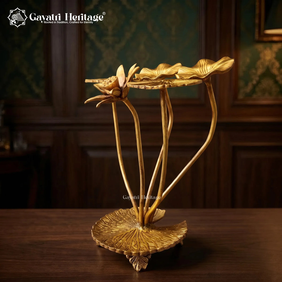 Brass Lotus Showpiece – view 3 of 4