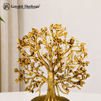 Brass Small Tree Statue | Decorative Metal Tree Figurine | Luxury Home Décor & Tabletop Accent