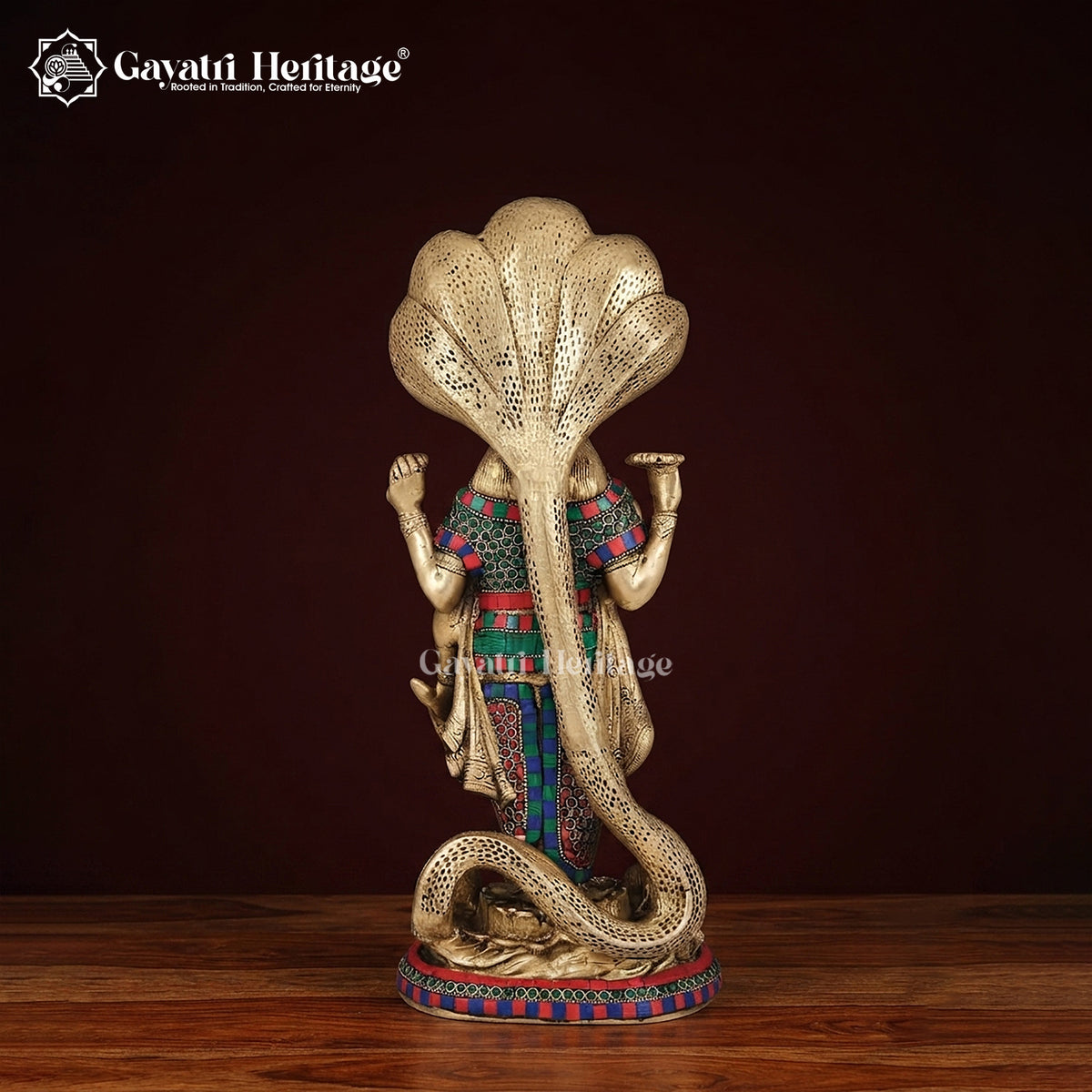 Brass Lord Vishnu Idol – view 3 of 3
