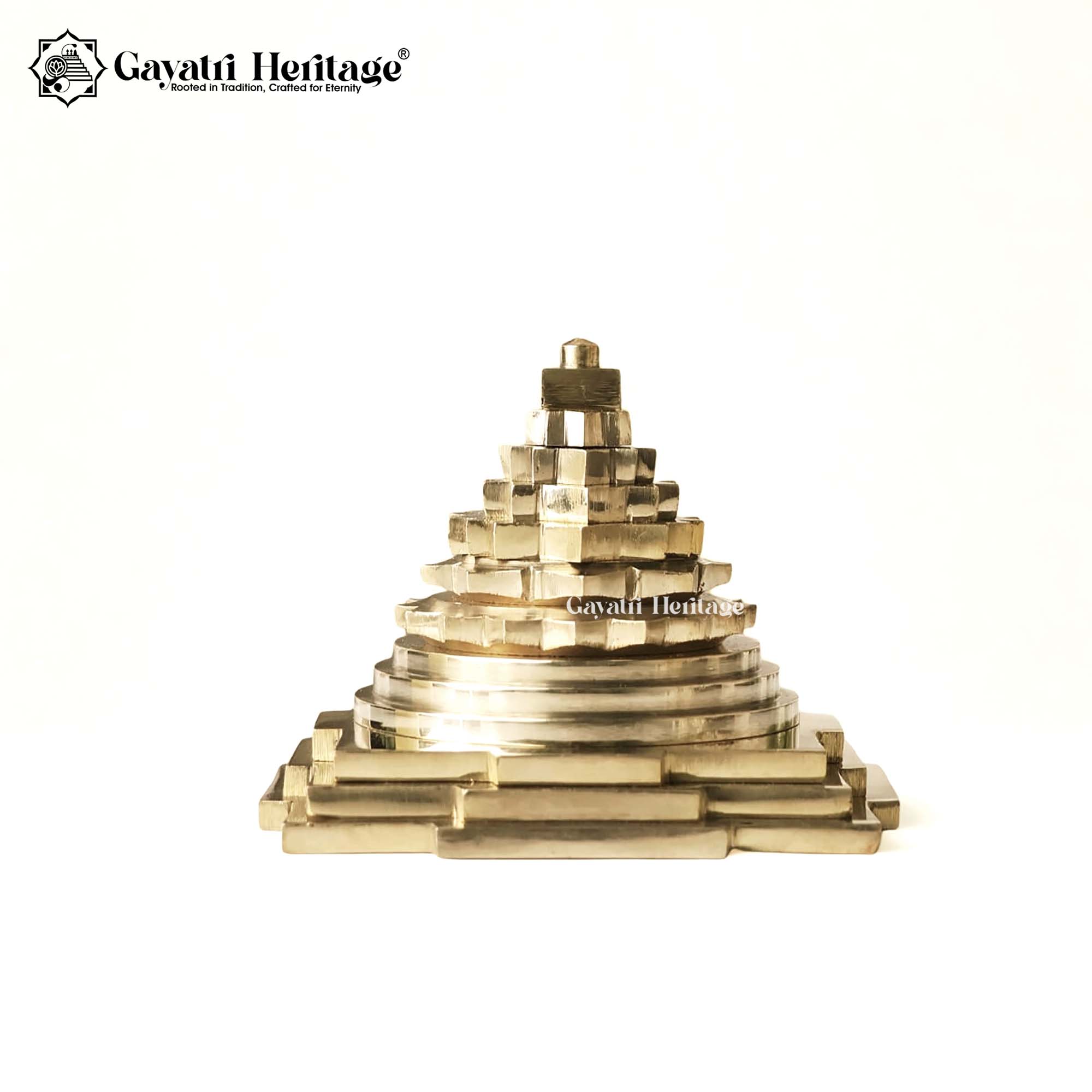 Brass Meru Shree Yantra – Sacred Vastu Energy Symbol | Gayatri Heritage