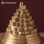 Brass Shri Yantra Meru | Vastu Pooja Decor | Wealth & Prosperity Gift