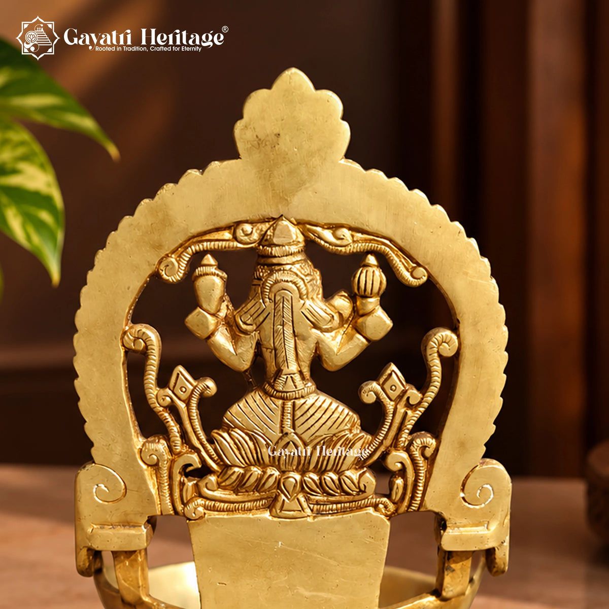 Brass Lalitha Devi Vilakku | Traditional Hindu Oil Lamp, Handcrafted Pooja Deepam, Temple Decor & Festive Gift