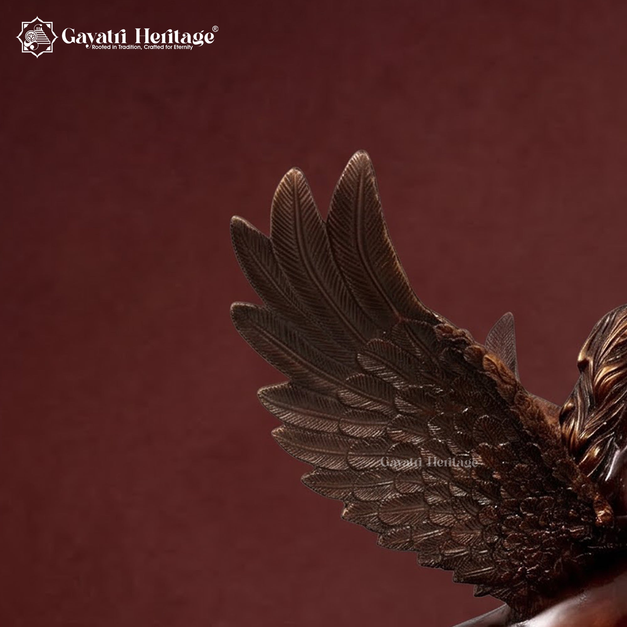 Brass Flying Horse Statue | Brown & Golden Pegasus Figurine | Antique Finish Handmade Home Decor Gift