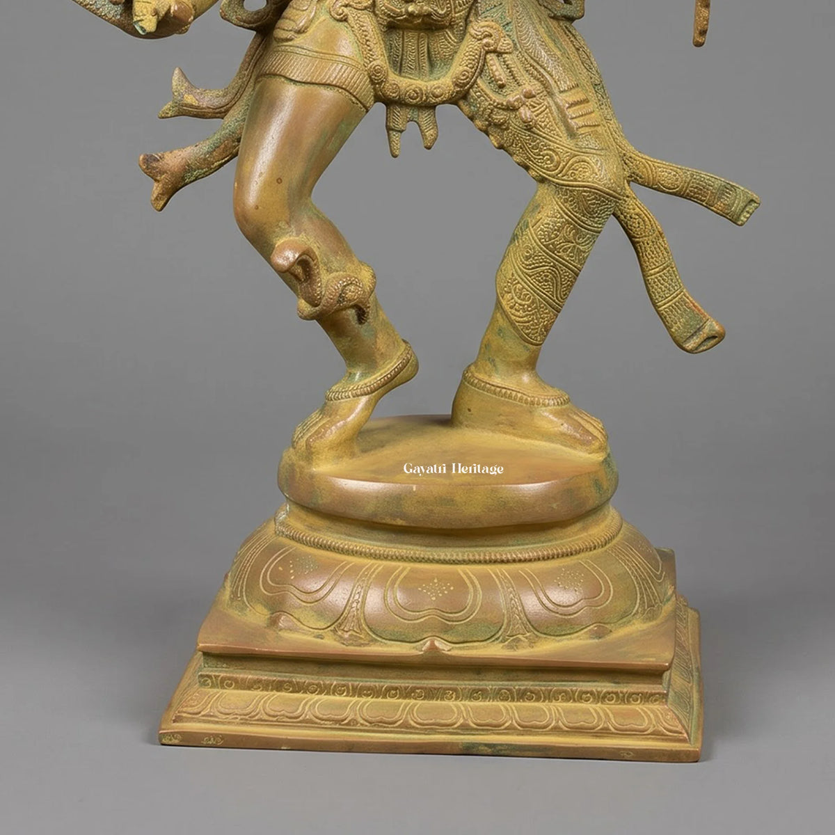 Brass Ardhanarishvara Statue, Dancing Shiva Parvati Sculpture, Antique Patina Hindu Deity Idol, Handcrafted Collector Decor