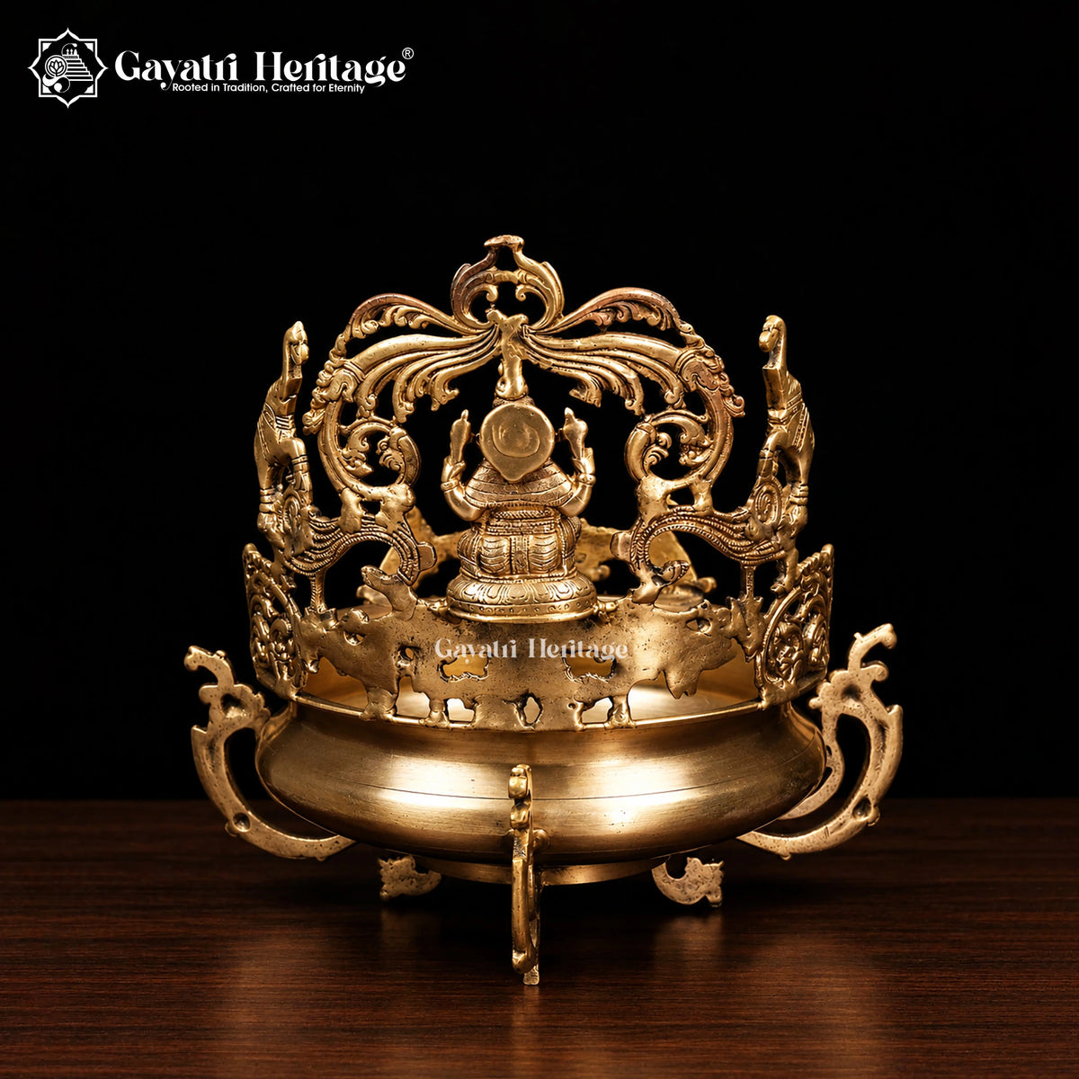 Brass Ganesha Urli – view 4 of 4