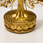 Brass Small Tree Statue | Decorative Metal Tree Figurine | Luxury Home Décor & Tabletop Accent