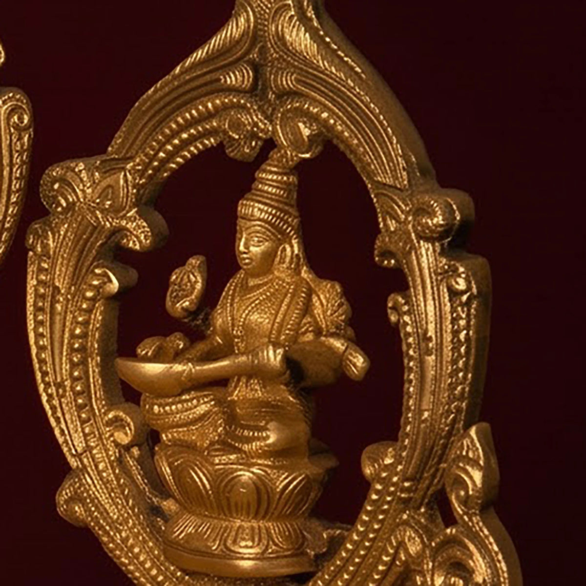 Brass Ganesh Laxmi Saraswati Urli – view 4 of 5