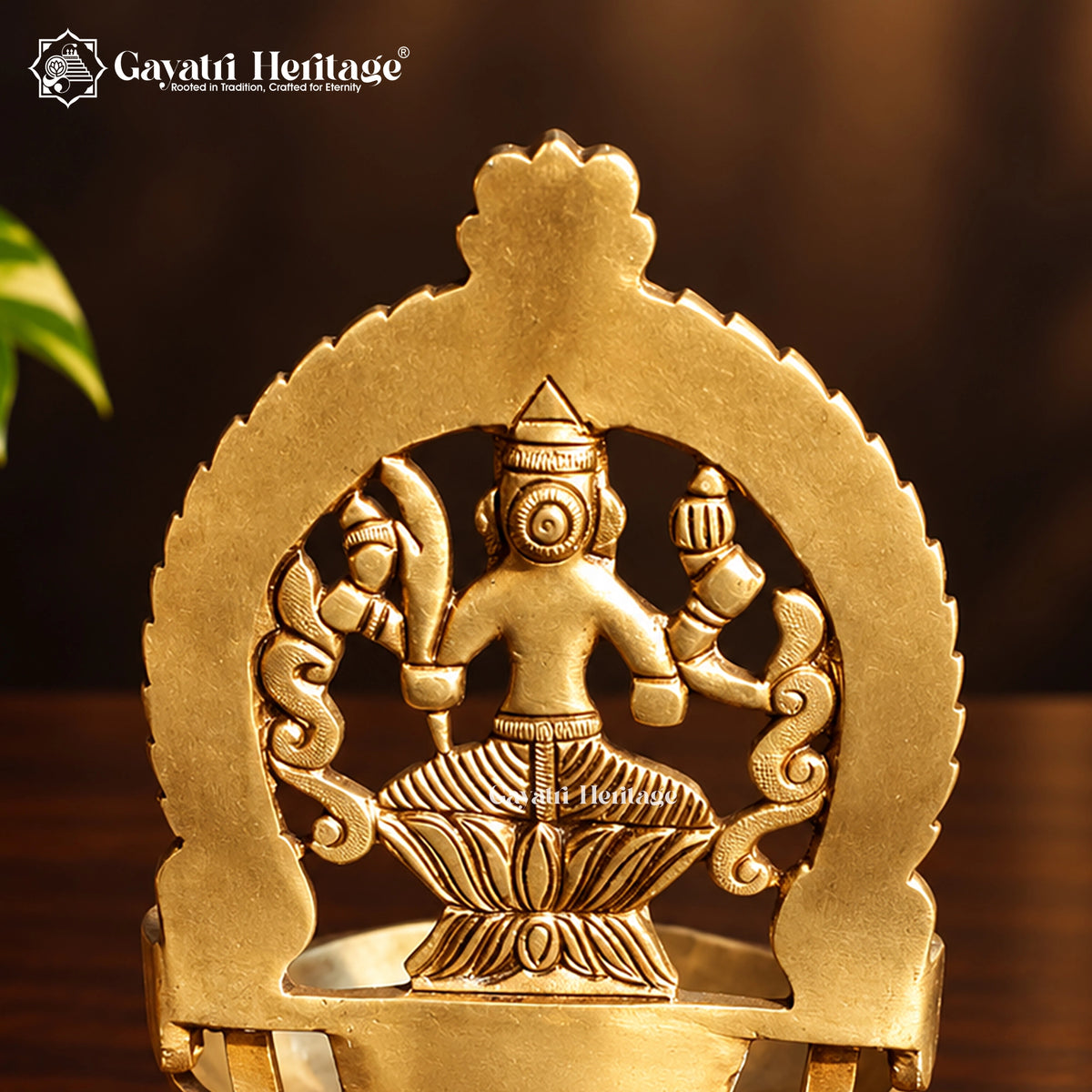 Handcrafted Brass Kamatchi Deepam | Traditional Oil Lamp for Pooja, Hindu Temple Decor & Housewarming Gift