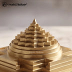 Brass 3D Model Shree Yantra | Sacred Shri Yantra Vastu & Pooja Home Decor | Spiritual Gift
