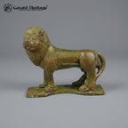 Brass Chamunda Devi Idol | Natural Bronze Finish with Carved Prabhavali Arch