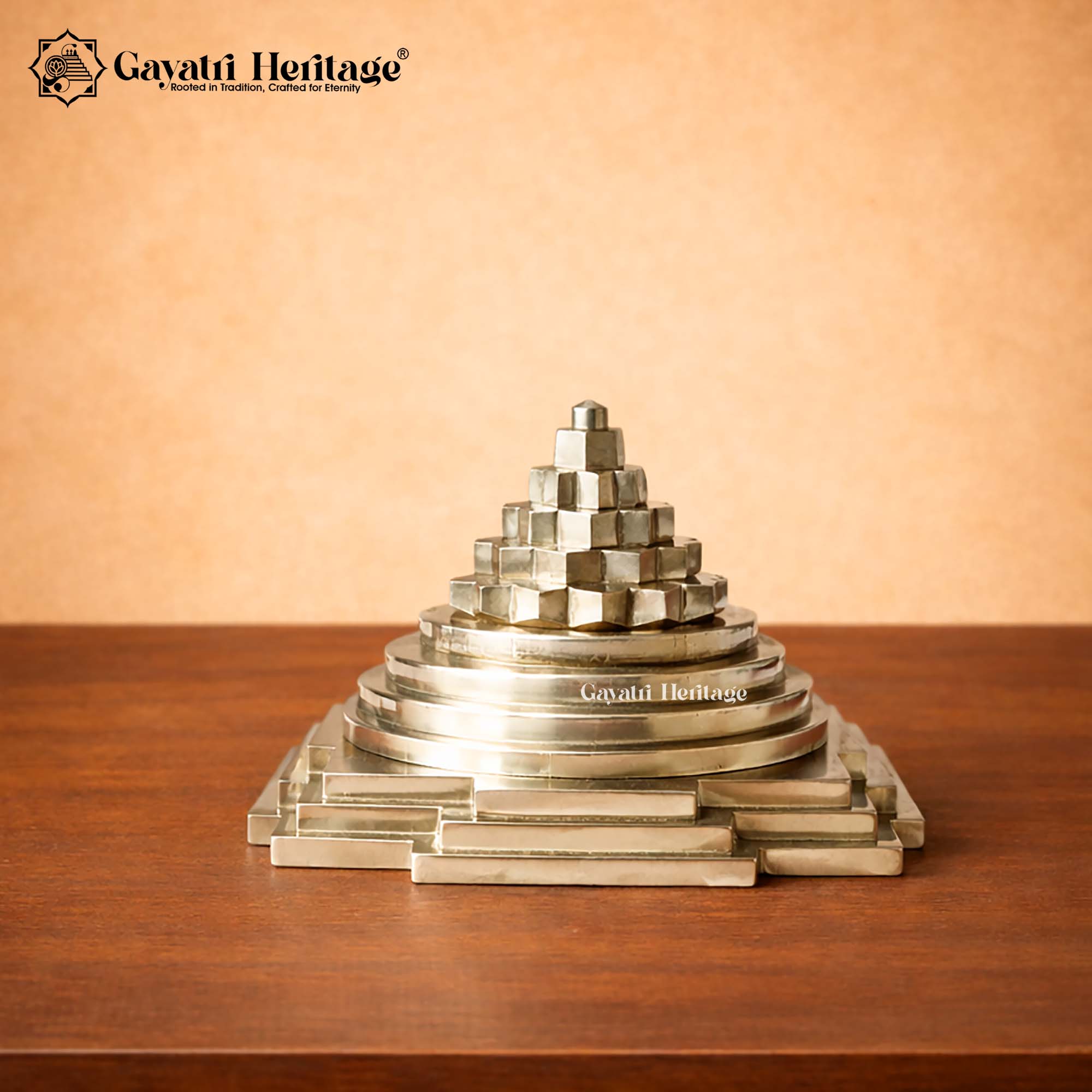 Brass Meru Shree Yantra – Sacred Vastu Energy Symbol | Gayatri Heritage