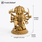 Brass Panchmukhi Hanuman Idol | Five-Faced Bajrangbali Statue | Pooja Room & Home Temple Decor