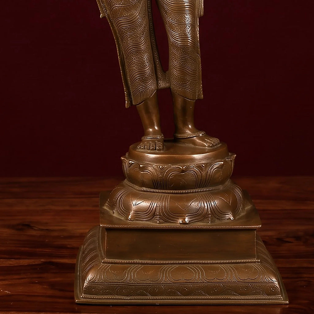 Brass Large Size Deep Lady Figurine – view 4 of 4