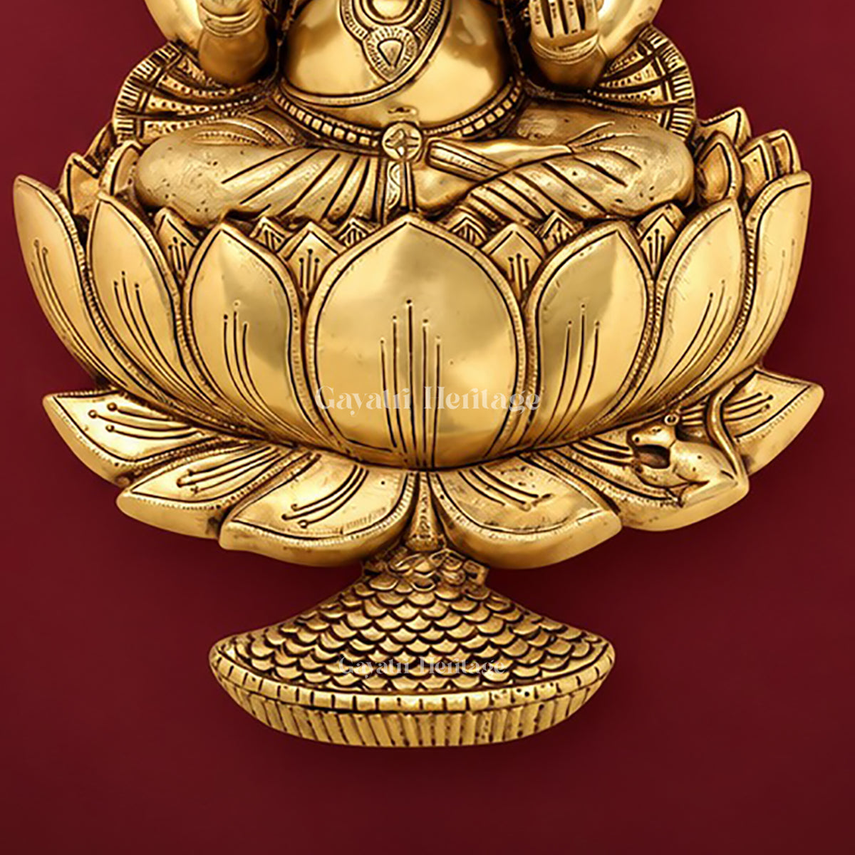Brass Ganesh Laxmi Wall Decor – view 4 of 7