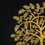 Brass Kamdhenu Tree Wall Decor | Cow & Calf Traditional Indian Art (20 Inch)