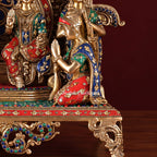 Brass Ram Panchayat Statue with Stone Work | Ram Sita Lakshman Hanuman Idol