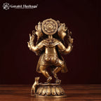 Brass Panchmukhi Ganesha – Antique Finish Charm | Gayatri Heritage