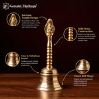 Brass Pooja Bell with Garuda Handle | Vishnu Puja Ghanti for Mandir