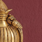 Brass Wall Hanging Kalash with Peacock | Traditional Pooja Room, Mandir & Entrance Decor