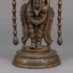 Brass Tirupati Balaji Statue | Black Antique Finish | Standing Venkateswara Idol (16 Inch)