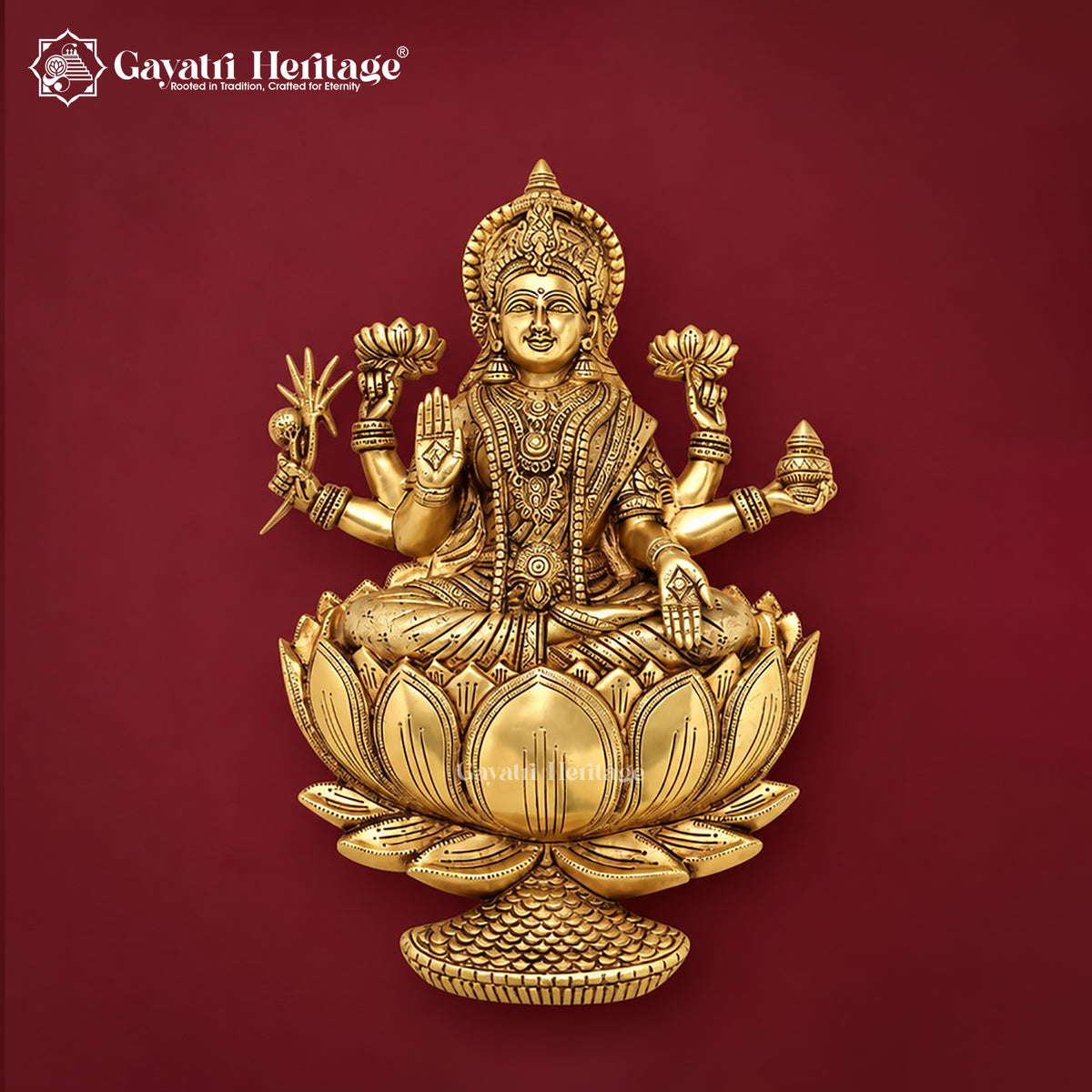 Brass Ganesh Laxmi Wall Decor – view 5 of 7