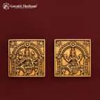 Brass Ashtalakshmi Wall Hanging Set | 9 Piece Lotus Panel | Eight Forms of Goddess Lakshmi Wall Decor