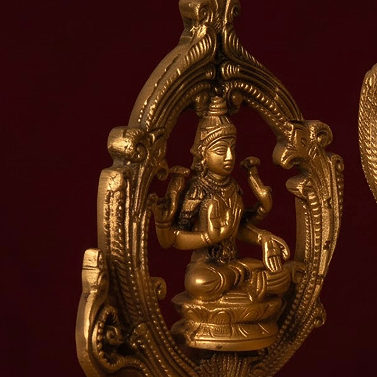 Brass Ganesh Laxmi Saraswati Urli – view 5 of 5
