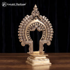 Brass Prabhavali with Kirtimukha and Yali | Traditional Temple Idol Arch (10 Inch)