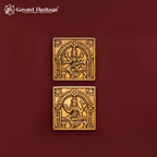 Brass Ashtalakshmi Wall Hanging Set | 9 Piece Lotus Panel | Eight Forms of Goddess Lakshmi Wall Decor