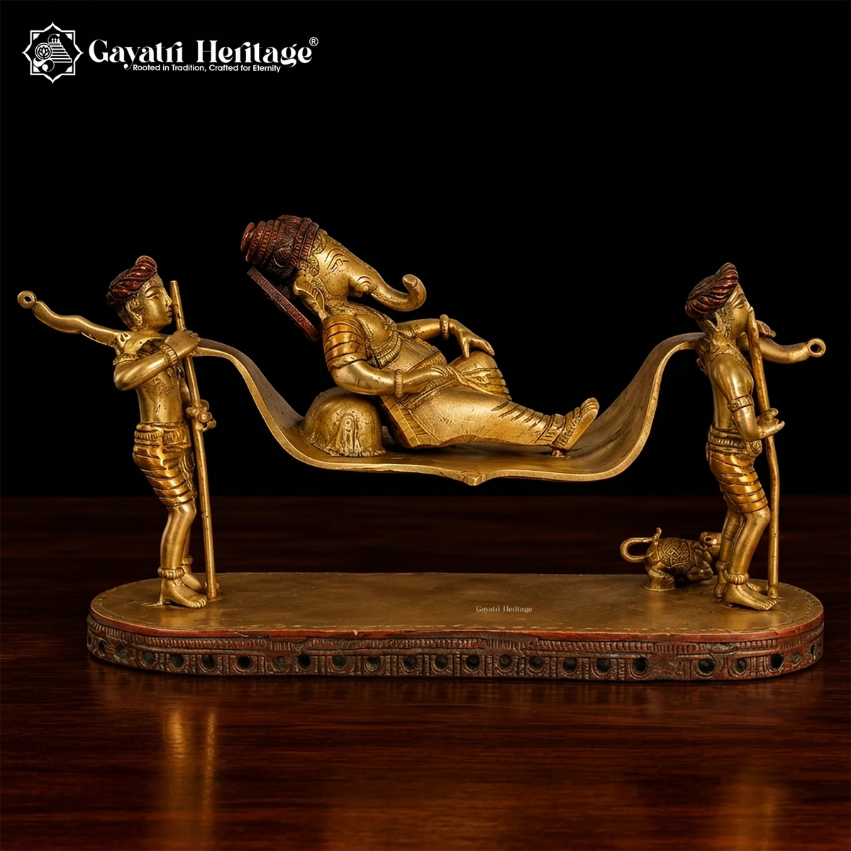 Brass Palki Ganesh – view 9 of 12