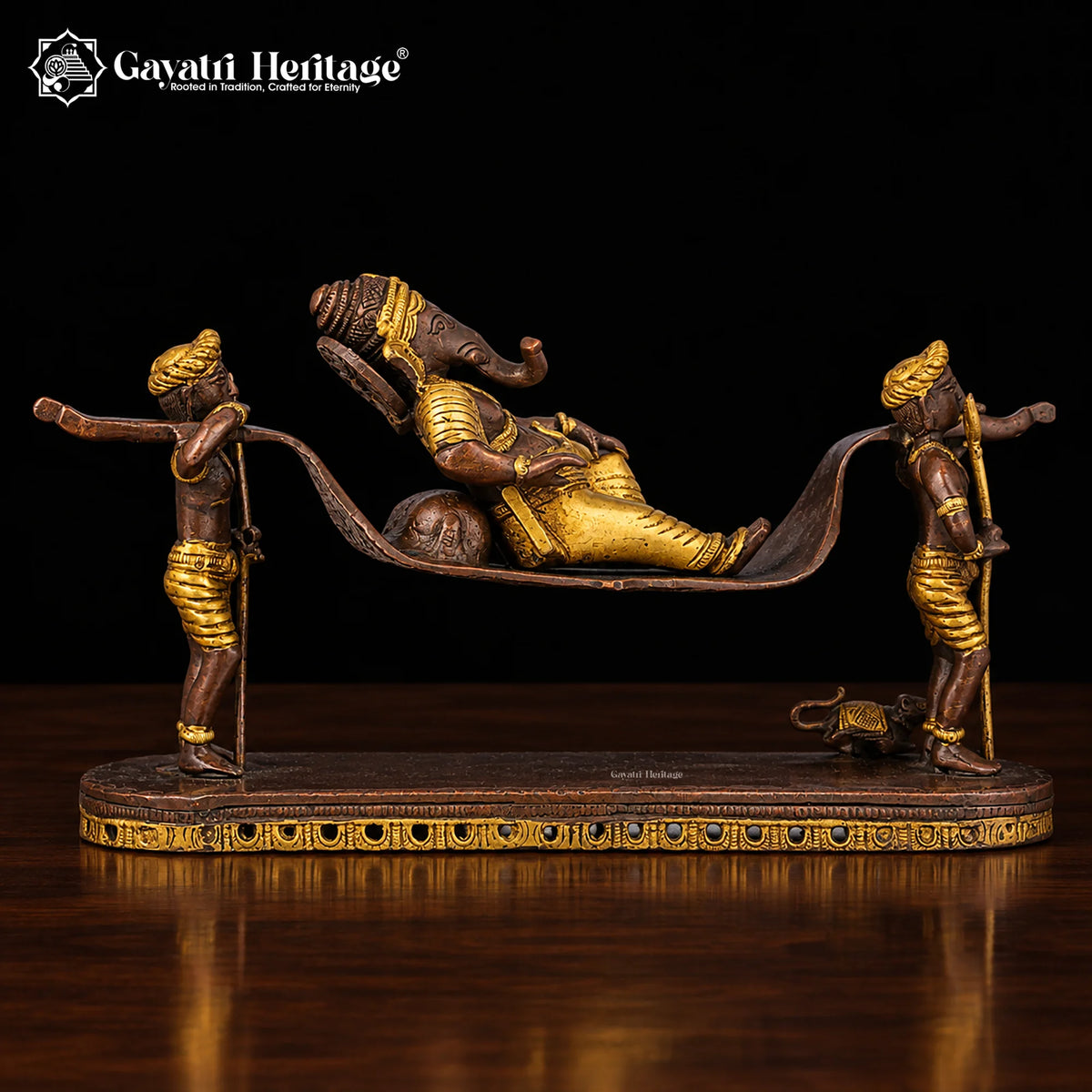 Brass Palki Ganesh – view 10 of 12