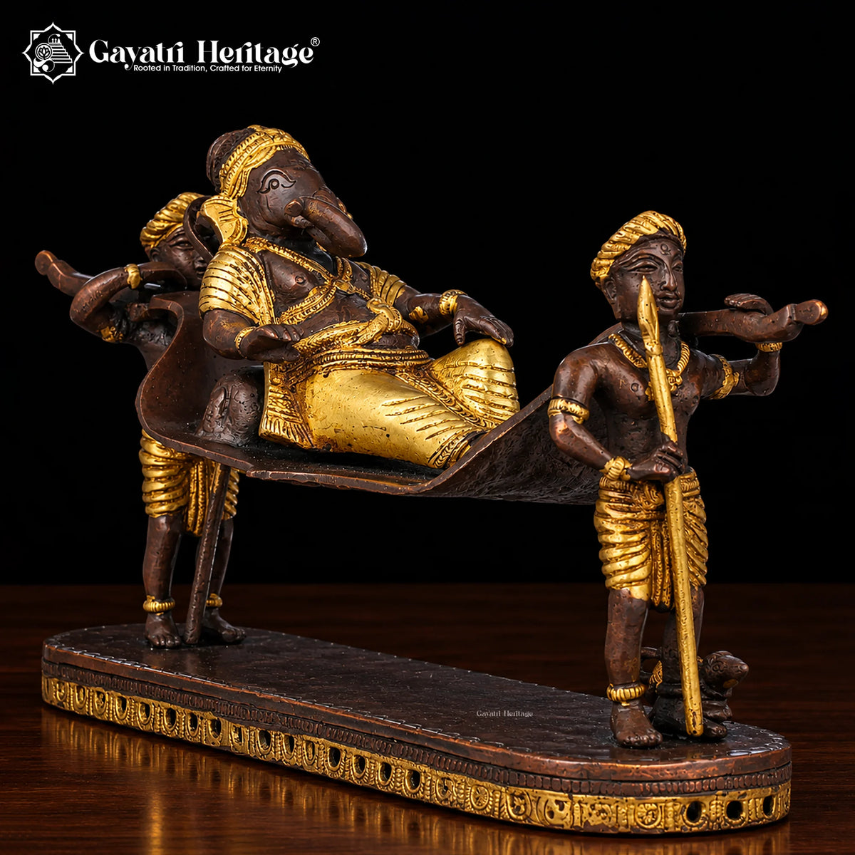Brass Palki Ganesh – view 11 of 12