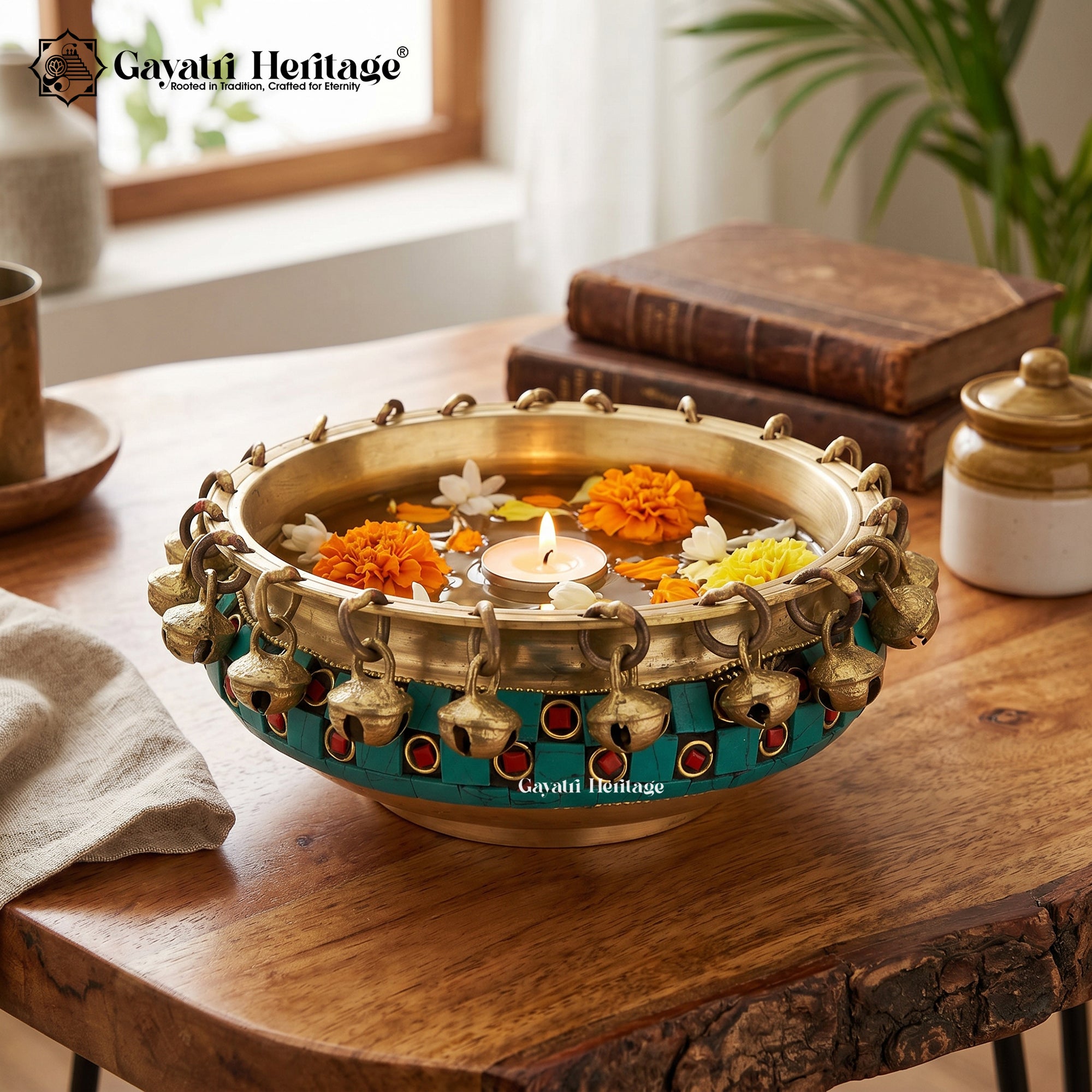 Brass 6-Inch Urli – Traditional Home Decor | Gayatri Heritage