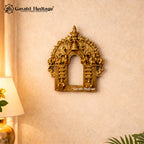 Brass Prabhavali Frame – Sacred Spiritual Wall Décor | Gayatri Heritage