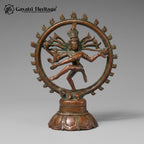 Vintage Brass Nataraja Statue, 6 inch, handcrafted by Gayatri Heritage