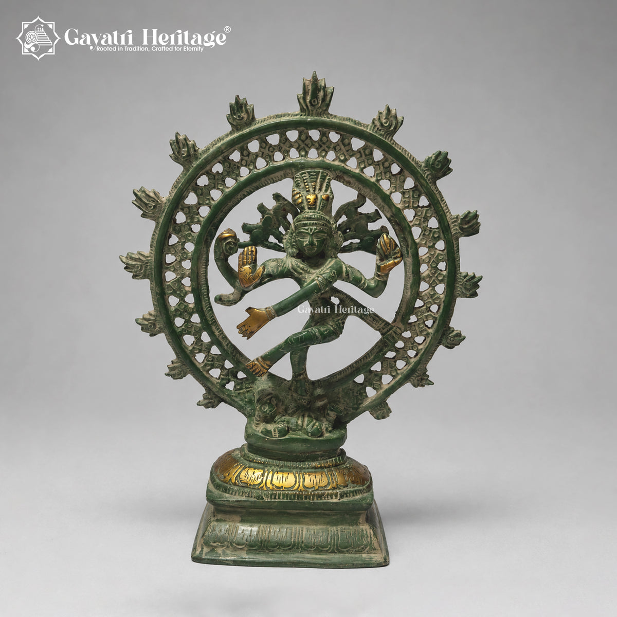 Vintage Brass Nataraja Idol, 8 inch, handcrafted by Gayatri Heritage